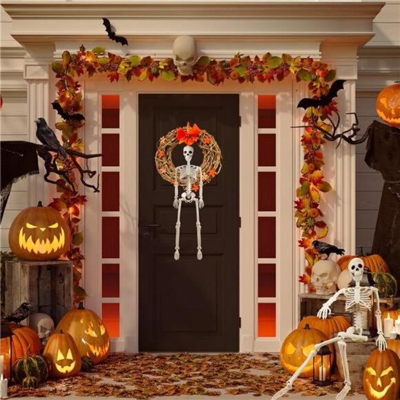 Halloween Skeleton Decorations,36" Posable Human Skeleton Decorations - Picture 7 of 8